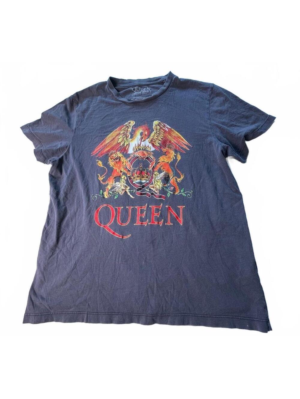 Queen Official Merch Black Graphic T-Shirt Size Small